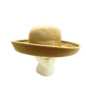 Vintage Made In USA 100% Wool Felt Derby Style Hat